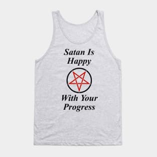 Funny Satanic Design Tank Top